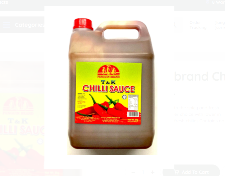 Penguin brand Chili sauce 5L - Siriwan Foods Trading Pte Ltd